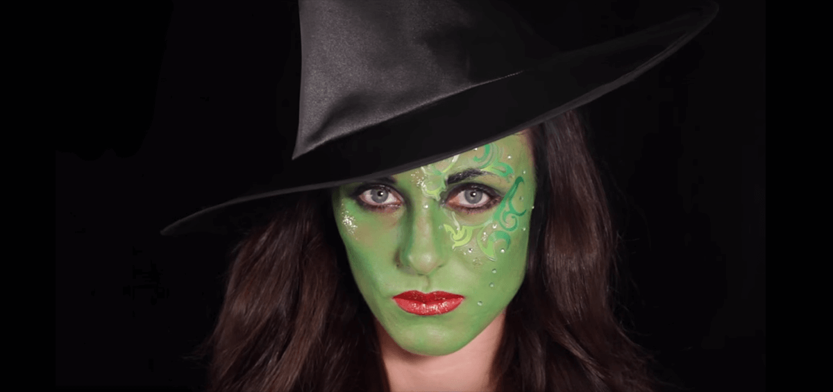 pretty green witch makeup