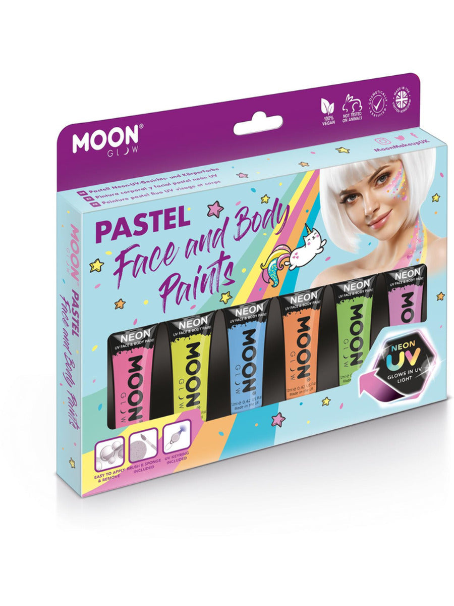 Moon Glow Pastel Neon UV Face and Body Paint Boxset