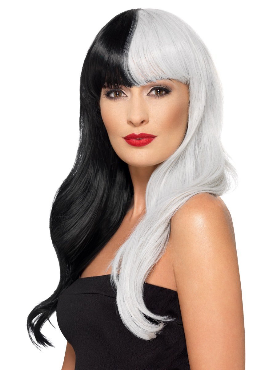 Deluxe Wig Half Half With Fringe Smiffys