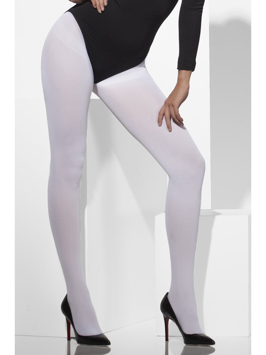 Girls Opaque White Tights