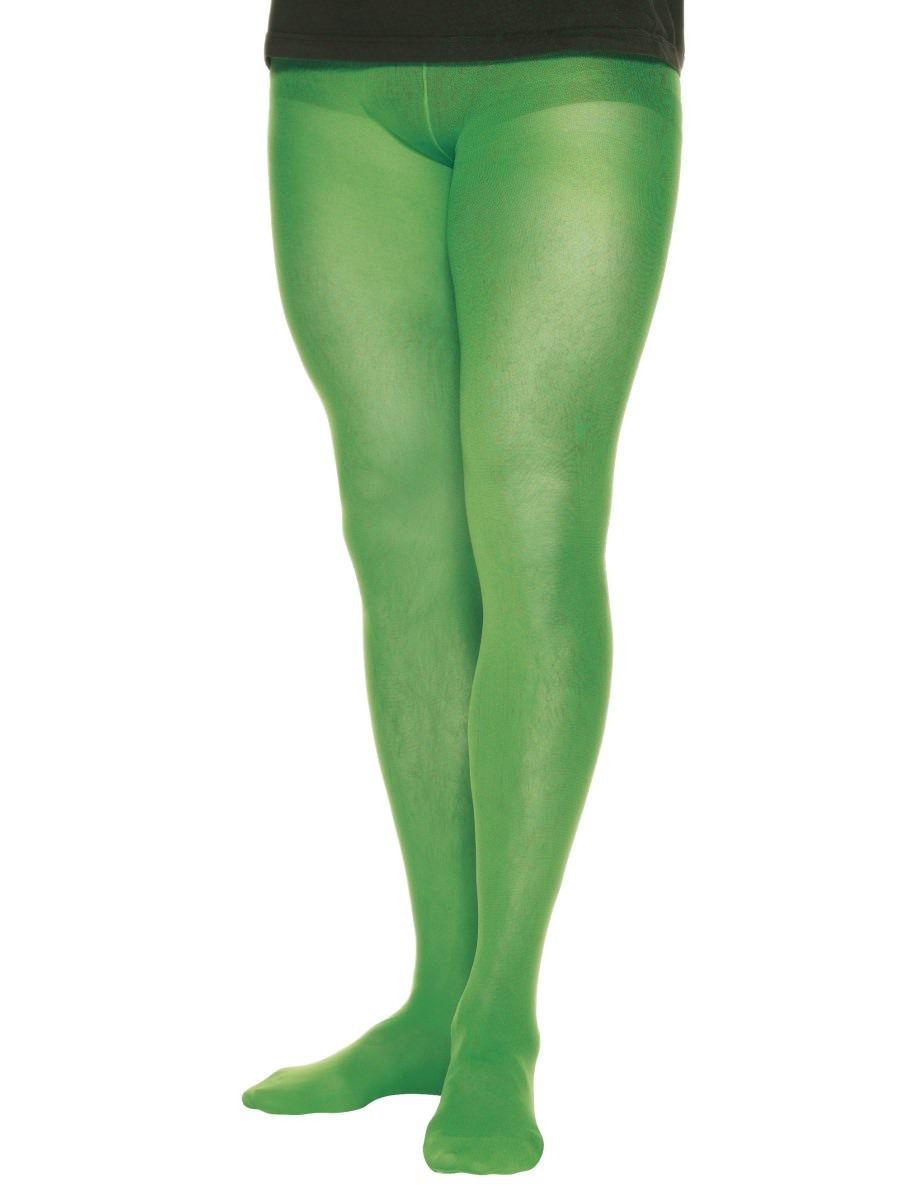 Neon Green Footless Tights, Lime Green Coloured Party Supplies
