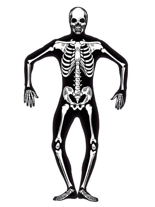 Skeleton Second Skin Costume, Black 1