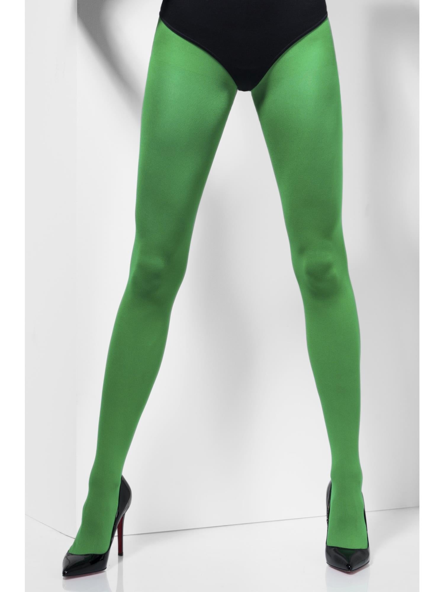 Opaque Tights Green Smiffys