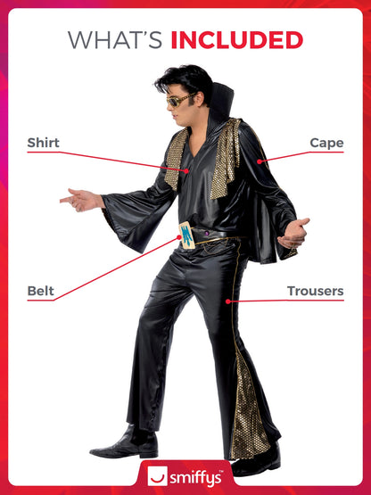 Elvis Costume, Black & Gold 2