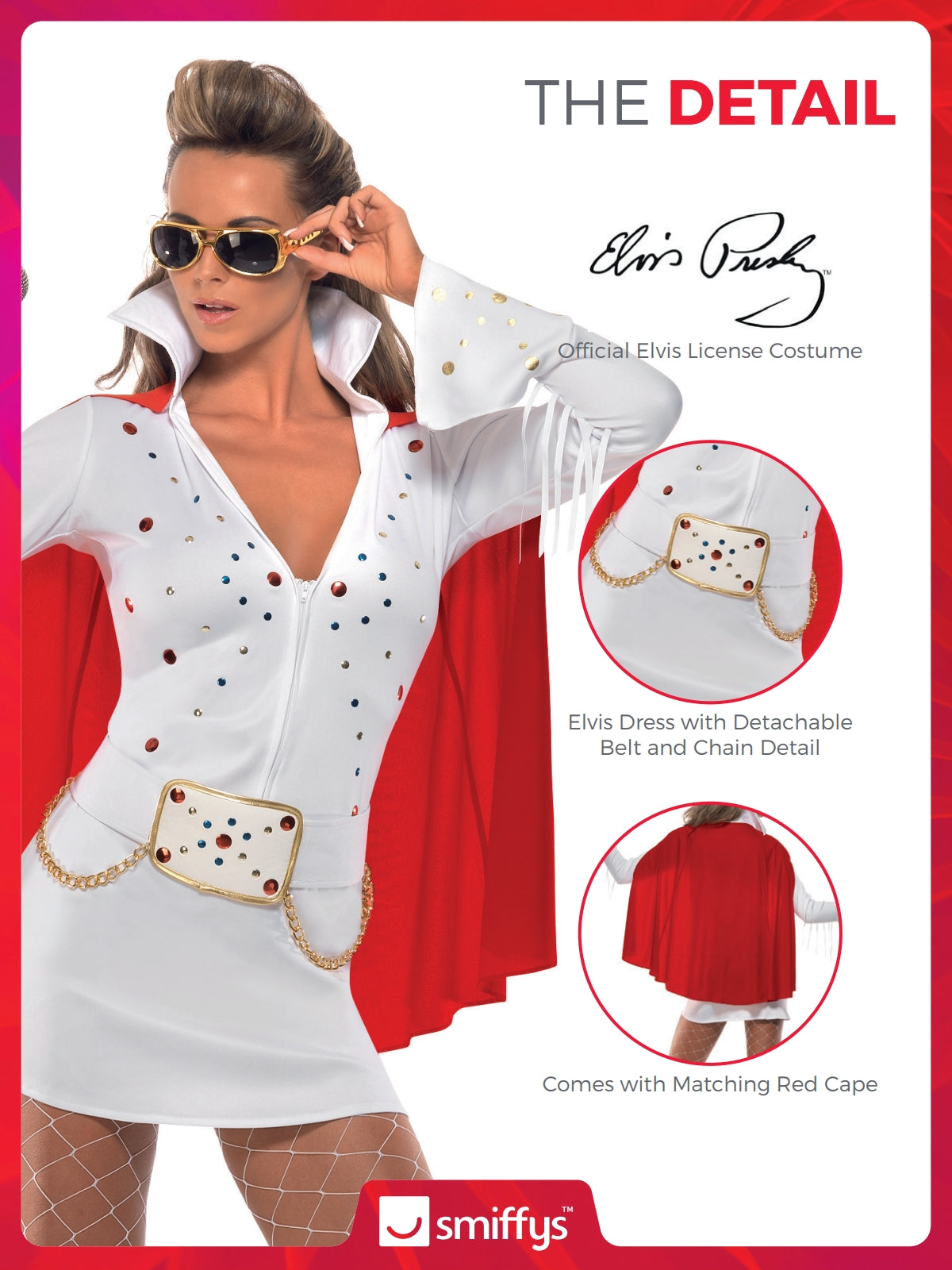 Elvis Viva Las Vegas Costume, White 3