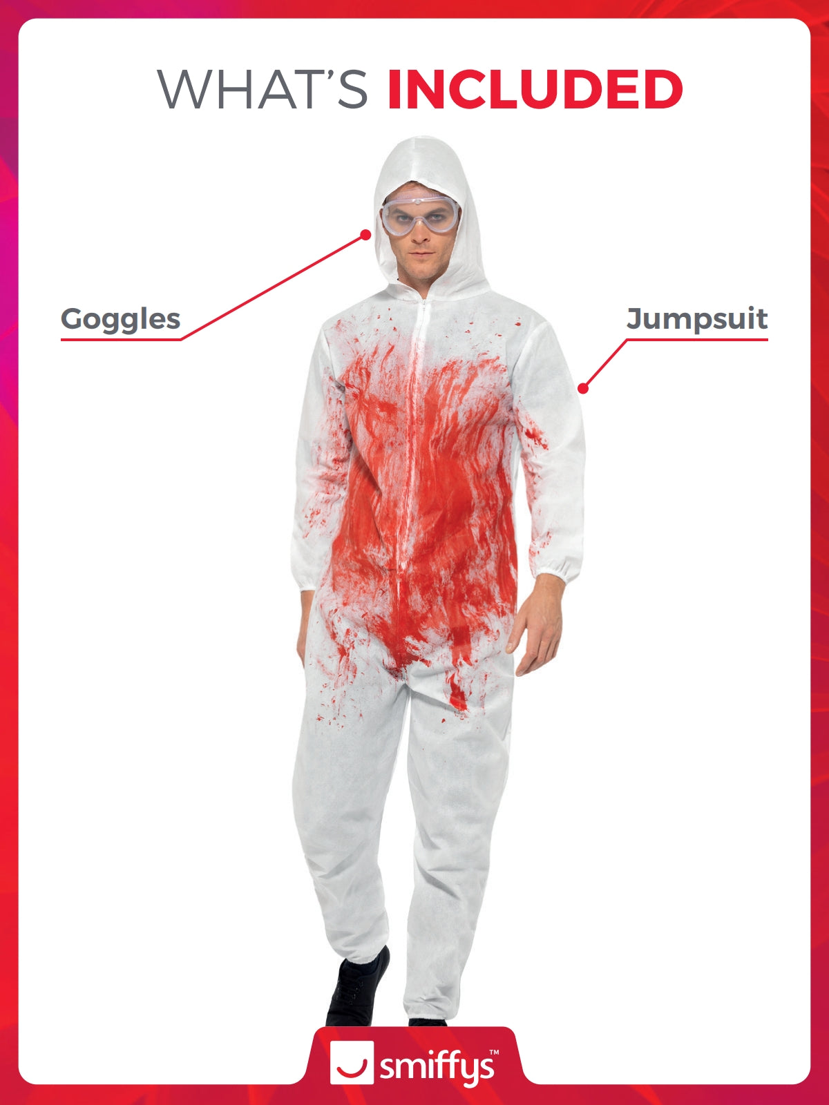 Bloody Forensic Overall Adult Men's Costume 2