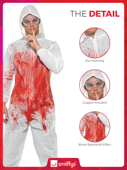 Bloody Forensic Overall Adult Men's Costume 3