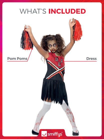 Zombie Cheerleader Child Girl's Costume 2