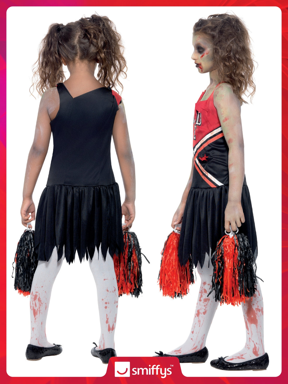 Zombie Cheerleader Child Girl's Costume 4