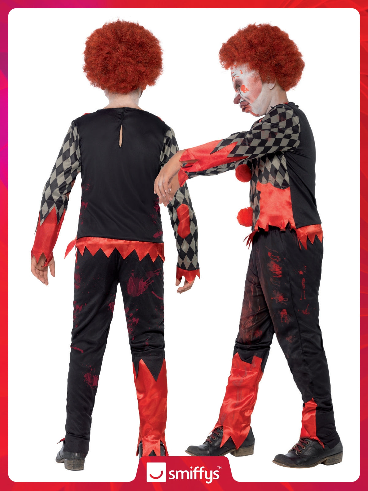 Zombie Clown Child Boy's Costume 4