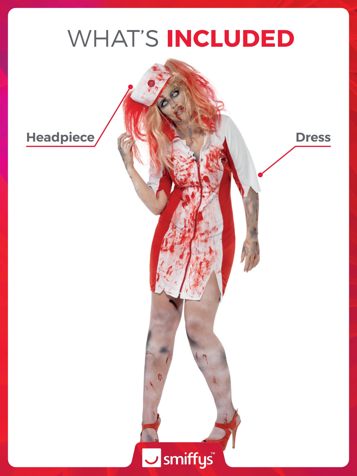 Zombie Nurse Plus Size Adult Women's Costume 2