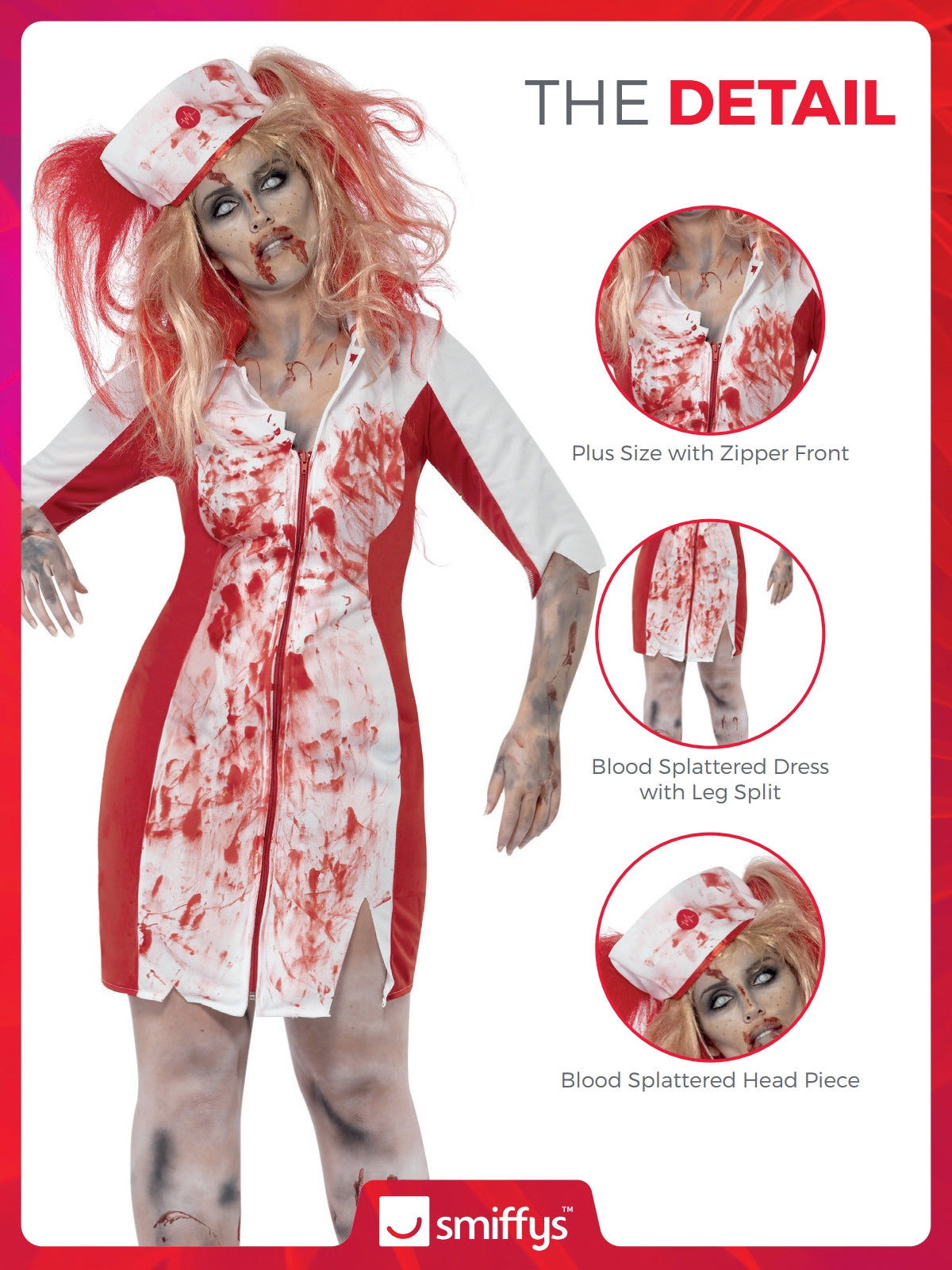 Zombie Nurse Plus Size Adult Women's Costume 3