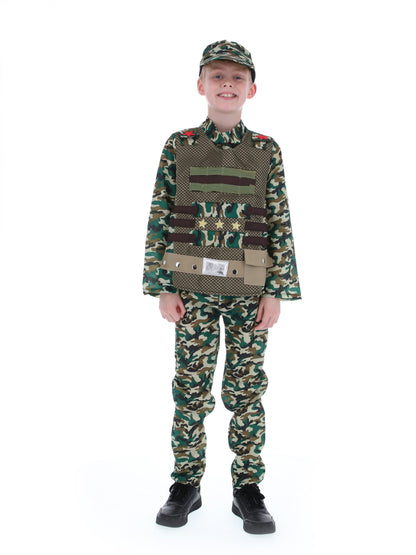 Camouflage Military Boy Costume