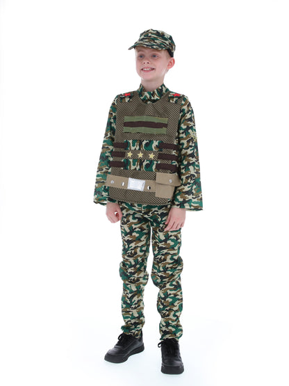 Camouflage Military Boy Costume