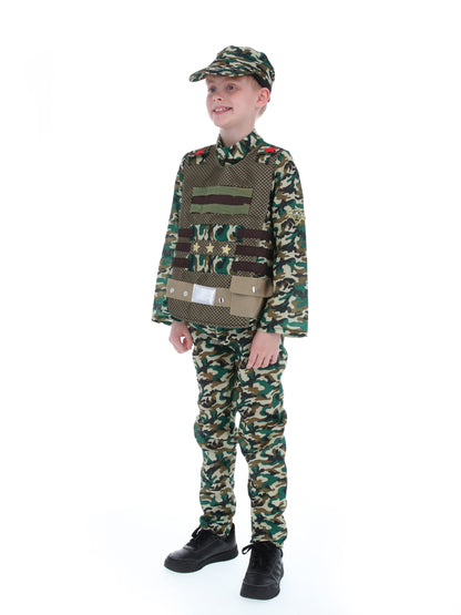 Camouflage Military Boy Costume