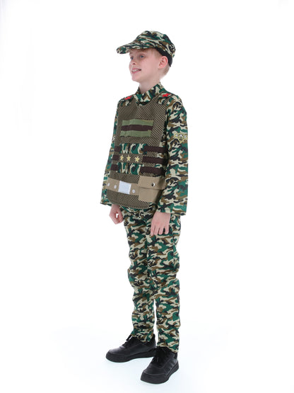 Camouflage Military Boy Costume