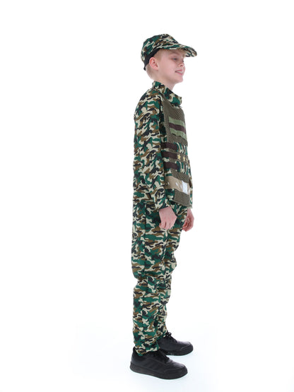 Camouflage Military Boy Costume