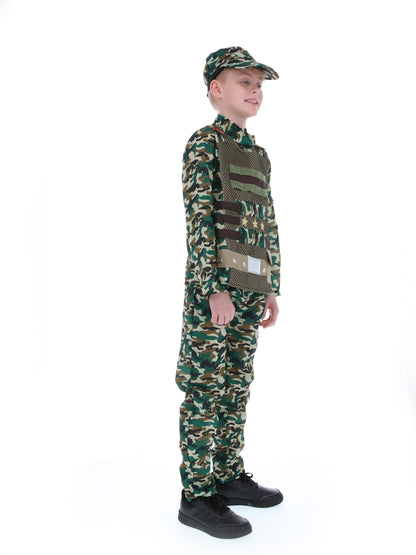 Camouflage Military Boy Costume