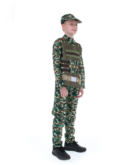 Camouflage Military Boy Costume