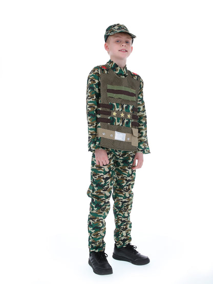 Camouflage Military Boy Costume