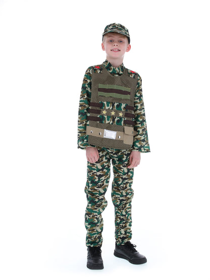 Camouflage Military Boy Costume