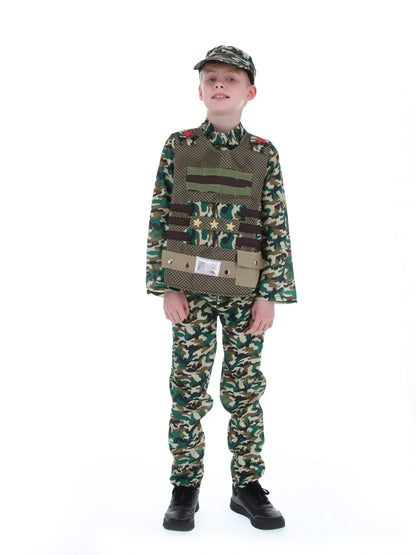 Camouflage Military Boy Costume