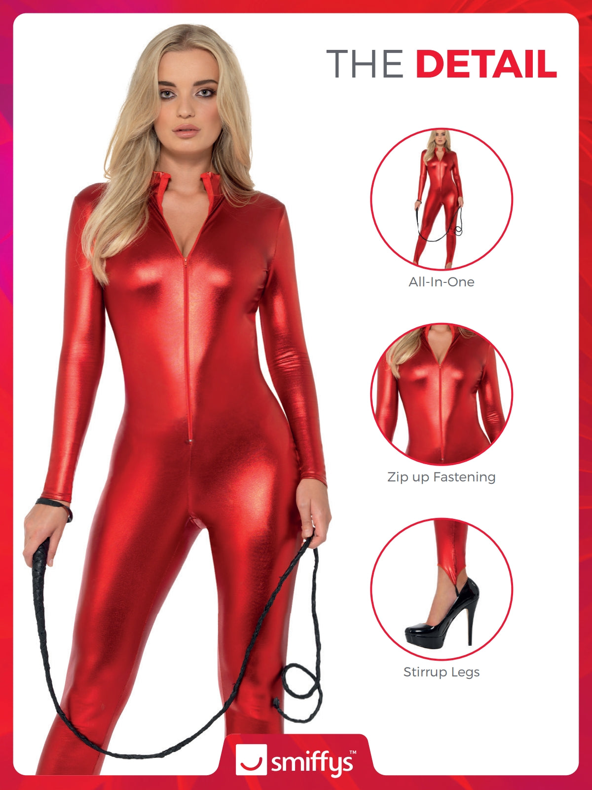 Fever Miss Whiplash Costume, Red 3