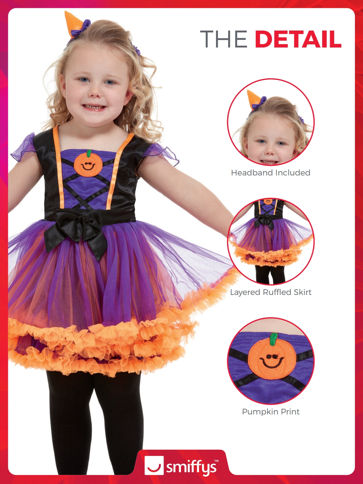 Toddler Pumpkin Witch Costume 3