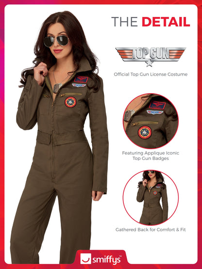 Top Gun Ladies Costume with Jumpsuit 3