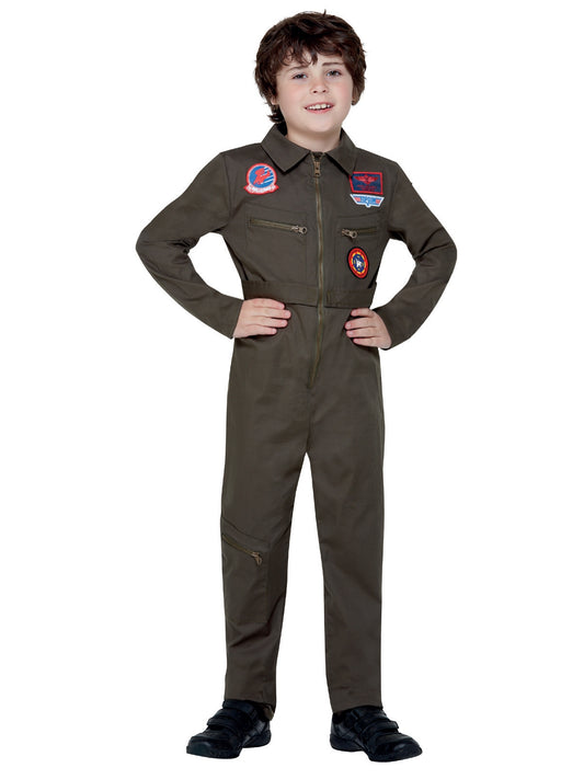 Top Gun Kids Costume with Jumpsuit 1