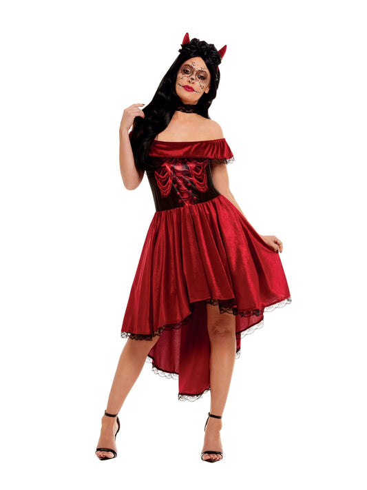 Day Of The Dead Devil Costume, Womens 1