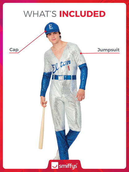 Elton John Deluxe Sequin Baseball Costume 2