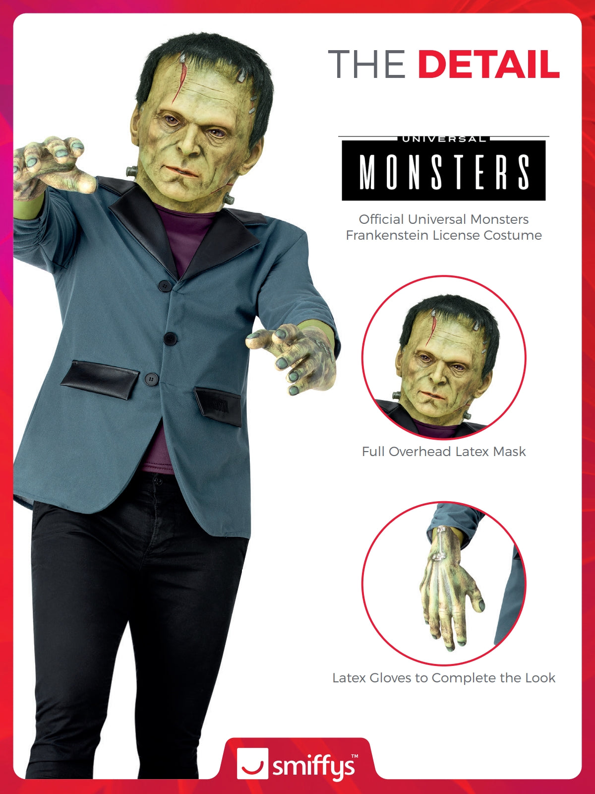 Universal Monsters Frankenstein Costume, Mens 3