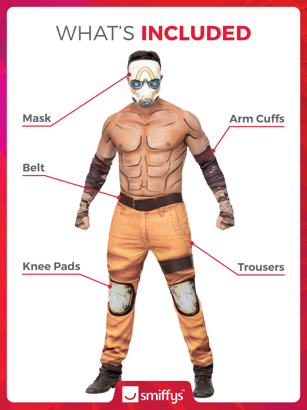 Mens Borderlands Psycho Costume 2