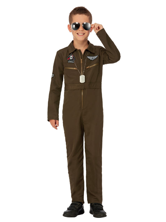 Top Gun Maverick Child's Aviator Costume, Green 1