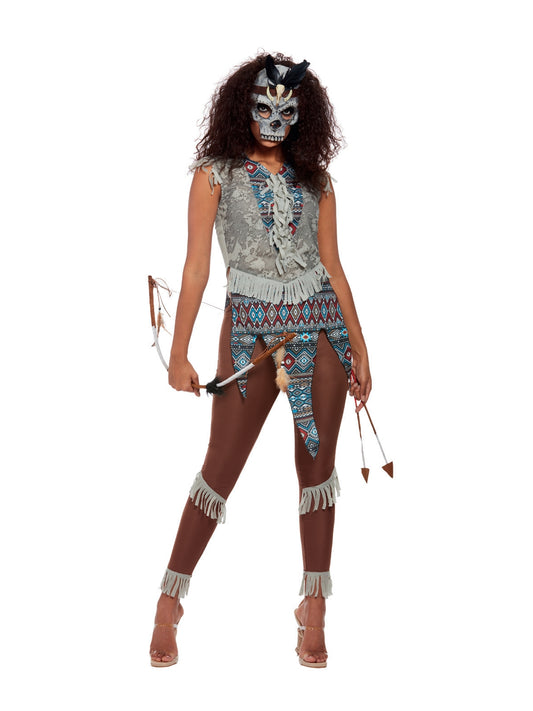 Dark Spirit Warrior Woman Costume, Blue 1