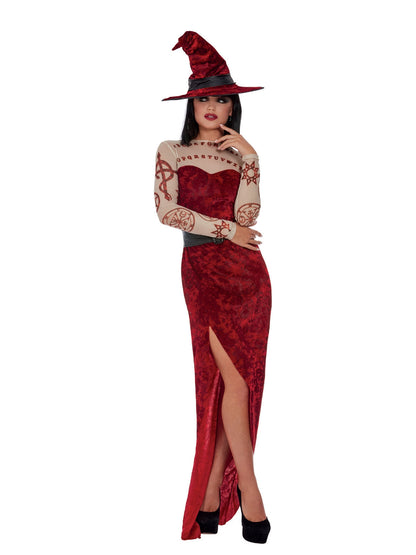 Satanic Witch Costume, Red 1