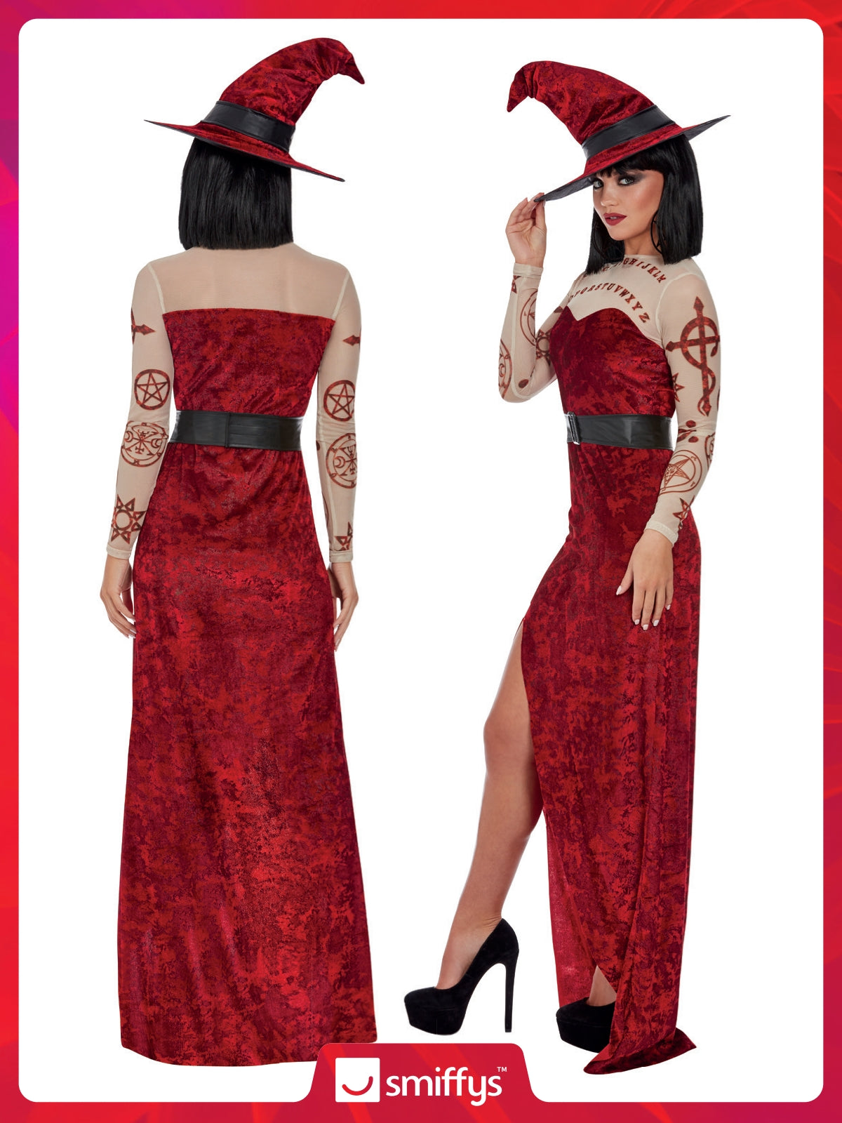 Satanic Witch Costume, Red 4