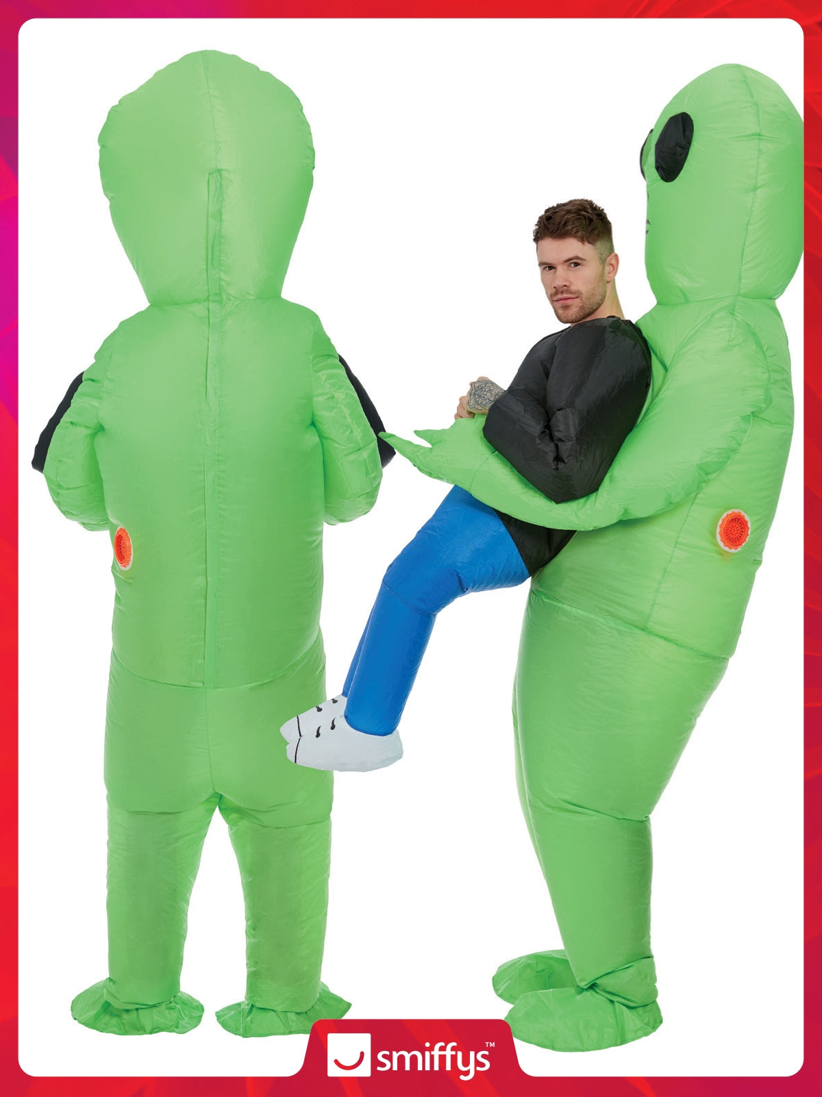 Inflatable Alien Abduction Costume, Green 4