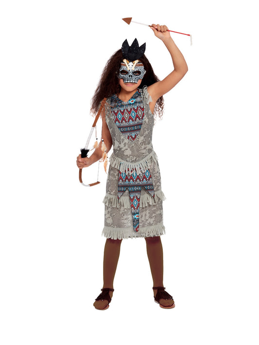 Girls Dark Spirit Warrior Costume 1