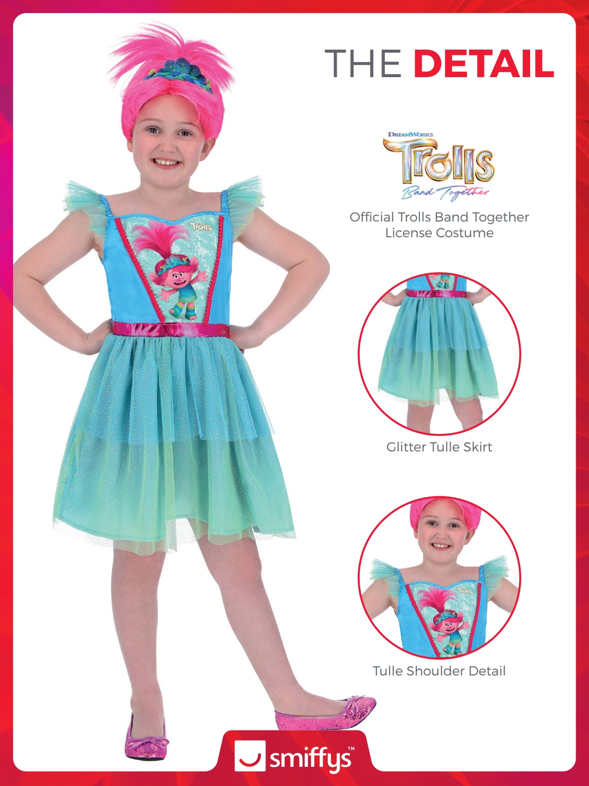 Trolls Band Together Poppy Costume 3