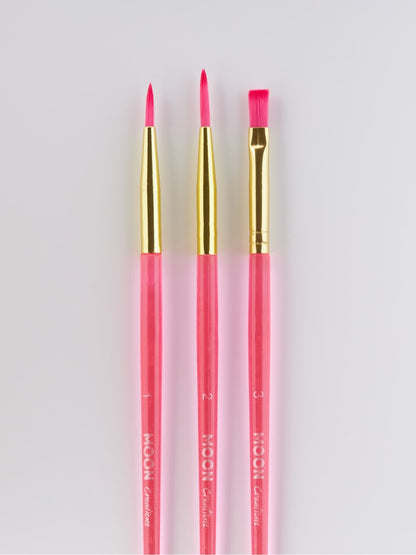 Moon Creations Face Paint Brushes, Pink