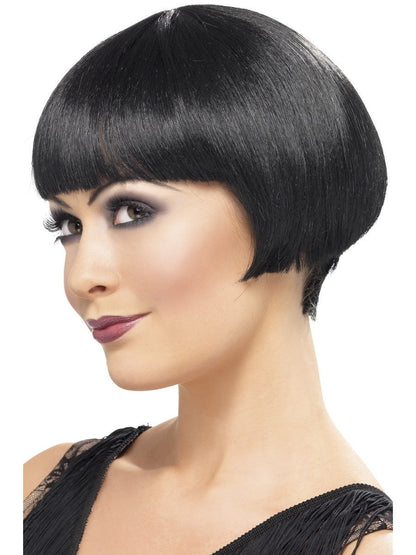 20s Flapper Bob Wig, Short, Black Alternative View 1.jpg