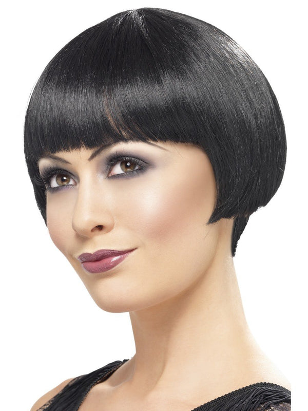 20s Flapper Bob Wig, Short, Black