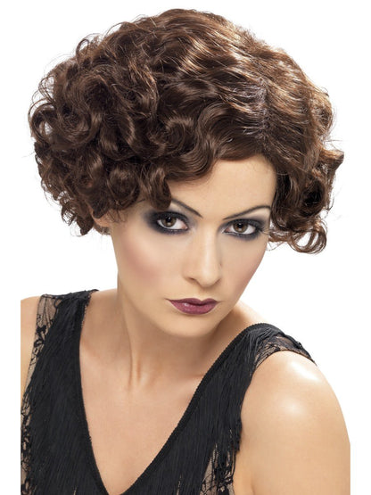 20s Flirty Flapper Wig, Short, Brown  Alternative View 1.jpg