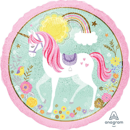 Magical Unicorn Holographic Balloon - 18" Foil