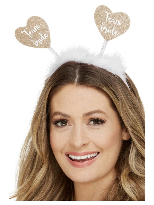 Team Bride Heart Boppers, White