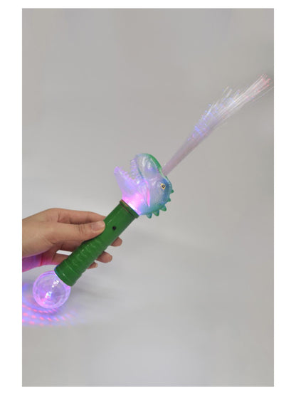 LED Light Up Glow Dinosaur Fibre Optic Wand