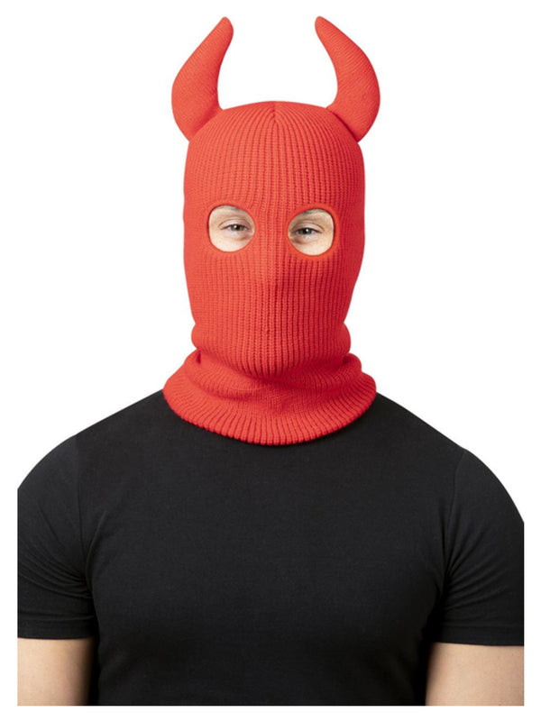 Devil Balaclava Ski Mask, with Horns