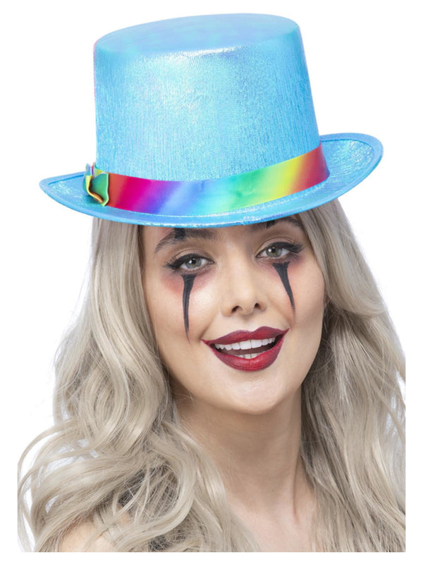 Clown Top Hat, Pearlised Blue